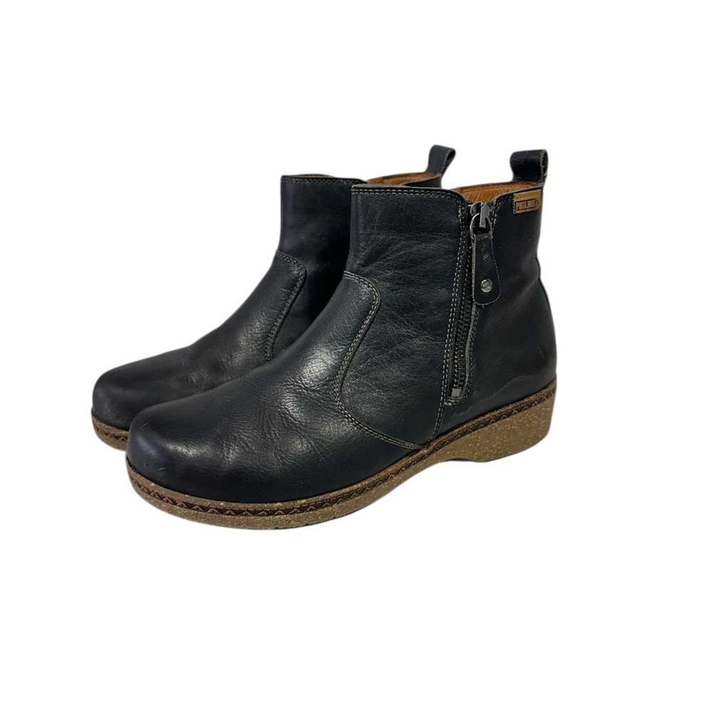 PIKOLINOS Leather Ankle Booties in the color Lead Size 7.5-8